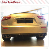 Carbon Fiber Car Rear Bumper Diffuser Lip Spoiler for Maserati Ghibli Sedan 4-Door 2014-2016 Rear Diffuser Apron Lip Body Kits