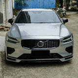 Front Bumper Lip Front Shovel Chin Splitter Body kit 3Pcs/Set Black White Painted For Volvo S60 V60 2020 21 22 23 24 Accessories