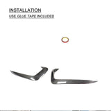 For Audi A5 Sline S5 2012 - 2016 Front Bumper Fog Lamp Canards Fins Vent Trims Splitters Carbon Fiber