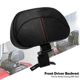 Motorcycle Front Driver Rider Backrest Adjustable Black Mounting Kit For Harley Touring Road King CVO Street Glide 2009-2022 21