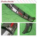 Car Rear Diffuser Lip with Light for Audi Q8 Sport SQ8 2021 2022  Carbon Fiber Car Rear Bumper Diffuser Lip Spoiler Body Kits