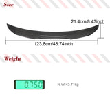 Carbon Fiber Rear Racing Spoiler for Audi 4-Door A5 Base/Sline S5 B9 2018-2024 High Kick Duckbill Rear Spoiler Wing Body Kits