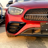 Car Front Bumper Lip Spoiler Grille Cover Trim Car Accessories Black For Mercedes-Benz E Class W213 E200 E260 E300 2021