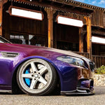 VACOMUL Carbon Fiber Front Bumper Lip Chin Spoiler Covers For BMW 5 Series F10 M5 Sedan 3D Style 2012-2016 FRP Protect Covers