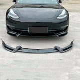 For Tesla Model 3 2019 2020 2021 2022 2023 Car Front Bumper Splitter Lip Chin Spoiler Body Kit Diffuser Protector Guard