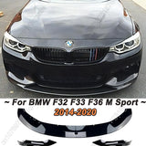 4Pcs MP Style For BMW 4 Series F32 F33 F36 420i 425i 430i 440i M Sport 2014-2020 Car Front Bumper Lip Spoiler Guard Cover Trim
