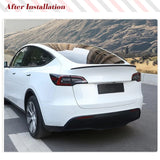 Dry Carbon Fiber Car Rear Spoiler For Tesla Model Y 2019-2022 Accessories Rear Trunk Spoiler Lip Wing Body Kits Rear Racing Lip