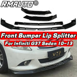 For Infiniti G25 G37 2004-2013 Carbon Fiber Car Front Bumper Splitter Spoiler Lip Diffuser Bumper Guard G25 G37 Lip Body Kit