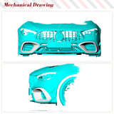 Front Bumper Splitters for Mercedes-Benz CLA Class W118 C118 AMG CLA35 CLA45 2020-2022 Carbon Fiber Front Air Vent Outlet Cover