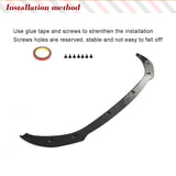 Car Front Bumper Chin Lip Spoiler For KIA Stinger GT EX Hatchback 4-Door 2018-2022 Carbon Fiber Front  Lip Spoiler Guard