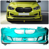 Carbon Fiber Car Front Bumper Lip Splitters for BMW 1 Series F40 118i M-Tech Hatchback 2020-2022 Front Lip Chin Protector Guard