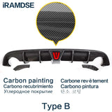 Rear Diffuser for Volkswagen Scirocco R GLossy BLack Car Body Kit R20 2009 - 2014 15 16 17 Plastic Splitter Lip Bumper Spoiler