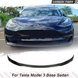 For Tesla Model 3 Base Sedan Long Range Sedan 4-Door 2016 - 2018 Carbon Fiber / FRP Front Bumper Lip Splitters Spoiler Guard