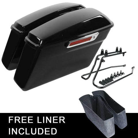 Motorcycle Hard Saddlebags Saddle Bags Conversion Brackets For Harley Softail Fatboy FLST 1984-2017