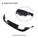 Black PP Rear Bumper Lip Spoiler Diffuser for Volkswagen VW Golf 7 7.5 MK7 Standard And GTI 2017 2018 2019 Four Outlet