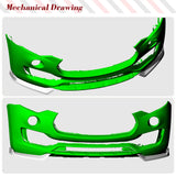 Car Front Bumper Lip Splitters Winglets Spoiler for Maserati Levante 4 Door 2016 - 2019 Carbon Fiber/ FRP Side Aprons Cupwings