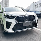 Front Bumper Lip Spoiler Splitter Diffuser Chin Retrofit Body Guard Kits Tuning For BMW X2 U10 M Sport 2023+ Gloss Black ABS