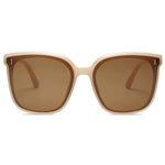 SOJOS Trendy Oversized Sunglasses for Women and Men Brown/Brown
