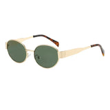 Small Metal Frame Oval Sunglasses