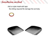 For Chevrolet Corvette C8 Stingray 2020UP Dry Carbon Mirror Cover Caps Add ON Style Real Carbon Side C8 Mirror Shell Car Kits