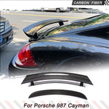 Car Rear Trunk Wing Racing Spoiler For Porsche 987 Cayman Coupe 2005 - 2012 Carbon Fiber Rear Trunk Boot Lip Wing Spoiler