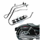 Hard Side Box Case Saddle Bags Support Mount Brackets for Harley Davidson Fat Boy Softail Heritage Deluxe Night Train Cross Bone