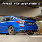 For Honda Civic 11th Gen 2022 Silencer 4 Outlet Car Tip Rear Side Diffuser Bumper Lip Spoiler Exhaust Pipe Splitter JDM Body Kit