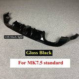 For Volkswagen Golf 7.5 GTI MK7.5 GTI TCR Car Rear Bumper Diffuser Rear Side Splitter Spoiler Lip for MK7.5 Golf 7.5 Standard