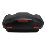 ATV Rear Seat Rack Cargo Storage Box Trunk Passenger Luggage w/ Backrest Pad 96L