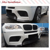 For BMW E70 X5M E71 X6M Bumper 2008 - 2013 Car Front Bumper Lip Spoiler Splitters Carbon Fiber Twill Weave Straight Weave FRP