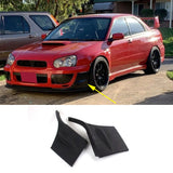 PU Black Car Front Bumper Bumper Splitters Side Chin Lips Fog Light Lamp Covers for Subaru Impreza WRX Sedan STI 2004 2005