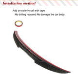 Carbon Fiber Car Rear Trunk Spoiler for Audi A3 S3 RS3 4 Door Sedan 2014 - 2019 Rear Wing Spoiler Boot Lid Highkick Spoiler