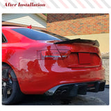 Real Carbon Fiber Rear Car Trunk Spoiler Wing For 2008-2017 Audi S5 B8/B8.5 Coupe Car Racing Boot Wing Lip