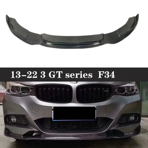 For BMW 3 GT Series F34 Carbon Fiber Car Front Bumper Diverter Spoiler Diffuser Front lip chin Car Accessories upgraded body kit