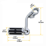 Adjustable Highway Foot Pegs Footrest 1 1/4" Long Angled Mount Kit Fit Fit For Harley 32mm Engine Guards