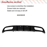 W205 Real Carbon Fiber Rear Bumper Diffuser Spoiler for Mercedes-Benz C205 A205 C63 S AMG Coupe 2015 - 2019 With Radar Hole