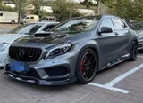 R Style Real Forged Carbon Fiber Car Front Bumper Splitters Lip Spoiler For Mercedes-Benz X156 GLA200 260 GLA45 AMG 2013-2019