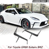 Carbon Fiber Front Bumper Splitters For Toyota GR86 2022 2023 Car Front Lip Splitters Flap Canards Apron