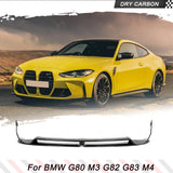 Dry Carbon Fiber Car Front Bumper Lip Spoiler for BMW G80 M3 G82 g83 M4 2020-2022 Front Bumper Lip Splitters Aprons Guard 3PCS