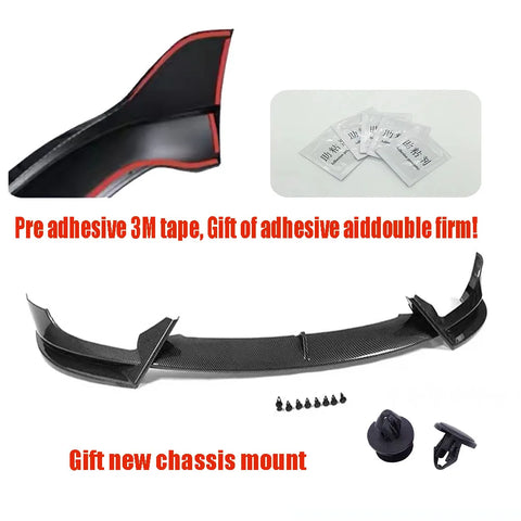 Matte Carbon Front Bumper Front Lip Front Shovel kit for Tesla Model 3 2017-2023 Model Y 2024 Sedan Body Spoiler Splitter Kit