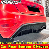 For Ford Fiesta ST MK6 2012-2017 Body Kit Rear Bumper Diffuser Rear Bumper Spoiler Rear Bumper Lip Car Accessories