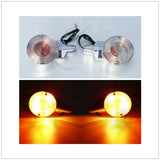 Motorcycle Front Flat Turn Signal Lights Light For Harley Touring Electra Glide Road Glide King Heritage Softail FLSTC 01-17