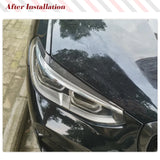 For BMW G01 X3 2018 2019 Dry Carbon Fiber Car Headlight Eyebrow Eyelid Cover Trims Stickers Car Styling Headlight EyeLid Cover