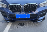 Carbon Fiber/FRP Car Front Bumper Lip Chin Splitters Flaps Apron Canards For BMW X3 G01 X4 G02 M Sport Style 2019-2021 Protector