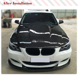 Carbon Fiber / FRP Black Car Front Bumper Lip fits for BMW 5 Series E60 M5 Sedan 2005-2009 Front Lip Chin Spoiler Racing Kits