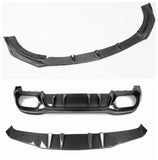 For Mercedes Benz W177 A45 A35 19-23 Real Carbon Fiber Car Front Bumper Lip Rear Diffuser Spoiler Cover body Kit