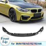 Car Front Bumper Lip Spoiler for BMW F80 M3 F82 F83 M4 Coupe Sedan 2D 4D 2014-2017 Front Lip Chin Apron Body Kit Carbon Fiber