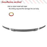 3PCS Car-styling Carbon Fiber Rear Trunk Spoiler Lip Wing Car Sticker for Audi R8 Gen1 Coupe V8 V10 2008 - 2015 Duckbill Lip FRP