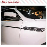 4PCS DRY Carbon Fender Vents Trim Side Fender Air Vents Strip For Maserati Levante Coupe Base Sport S Sport Diesel 2017 2018