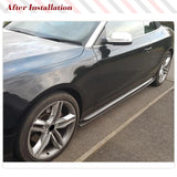 Carbon Fiber / FRP Car Side Skirts Extension for Audi A5/ A5 S Line/ S5 Coupe 2 Door Convertible 2008-2016 Car Styling Side Lip
